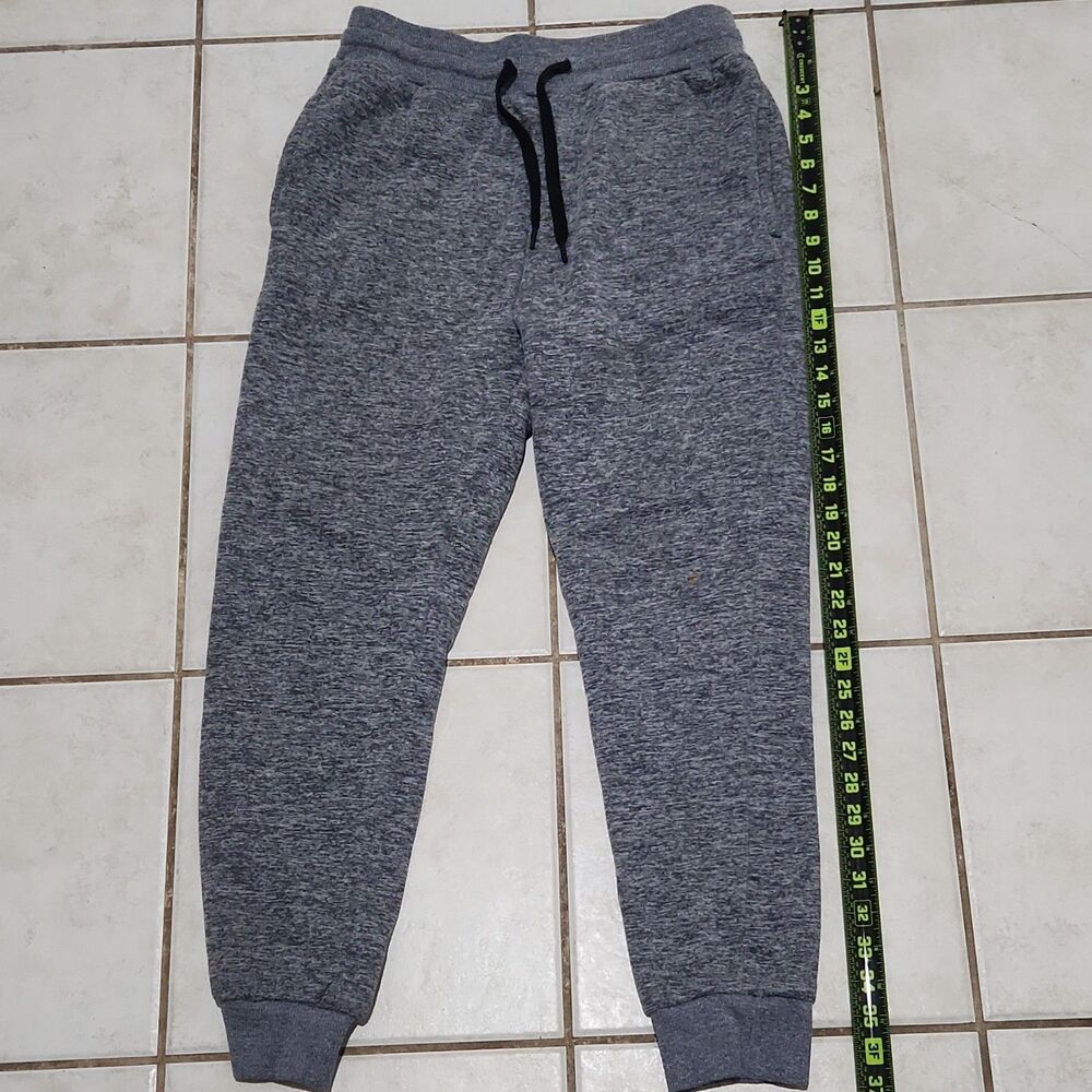 Machine Gray Fleece Jogger Sweatpants Mens M Drawstring Elastic Waist Pockets - Picture 4 of 6